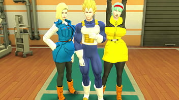 Dragon Ball Hentai: Vegeta’s Rough Anal Threesome With 18 & Cheating Wife