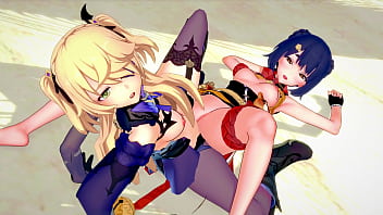 Genshin Babes Xiangling & Fischl In Hot Lesbian 3d Hentai [4k 60fps Uncensored]