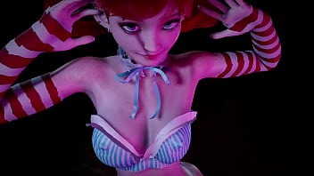 Busty Redhead With Pigtails Teases In 3d Hentai Dance
