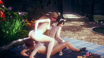 Anime Threesome Fuckfest 2 Sluts & 2 Studs