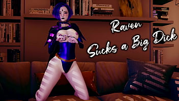 Raven Deepthroats A Massive Cock In 3d Uncensored Hentai