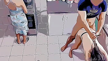 Stepmom Watches As I Rail Her Naughty Daughter In Kitchen – Hentai