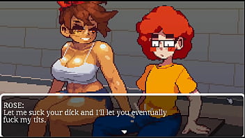 Muscular Anime Girl Sucks Cock After Intense Gym Workout