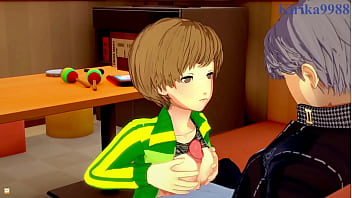 Chie Satonaka & Yukiko Amagi Pleasure Train With Yu Narukami – P4 Hentai