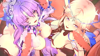 Cantarella & Cartethyia Double Teamed By Rover – Wuthering Waves Hentai