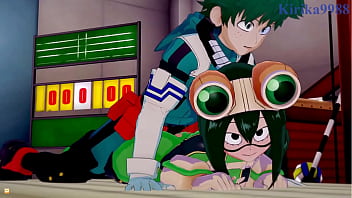 Froppy & Mt Lady Dominate Deku In Wild Threesome – My Hero Hentai