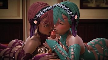 3d Hentai Anime Teens In Red & Blue Get Hardcore Fucked