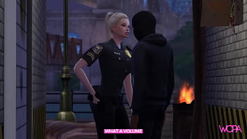 Sexy Officer Subdues Bad Boy With Her Wild Ride