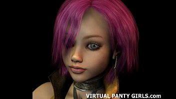 3d Hentai Babe Teasing In Tiny Pink Panties