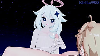 Paimon’s Lewd Adventure With Lumine And Aether – Genshin Hentai
