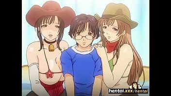 Nerdy Boy Trapped Between Voluptuous Anime Tits – Hentai Fuck Fest