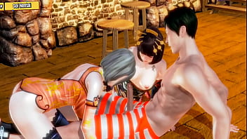 3d Hentai – Two Hot Girls Get Wildly Fucked At The Bar